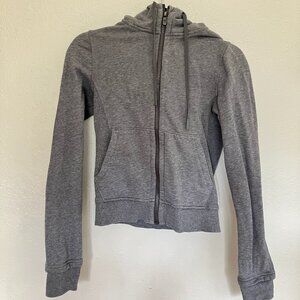 Lululemon Grey Cropped Zippered Jacket Size 4